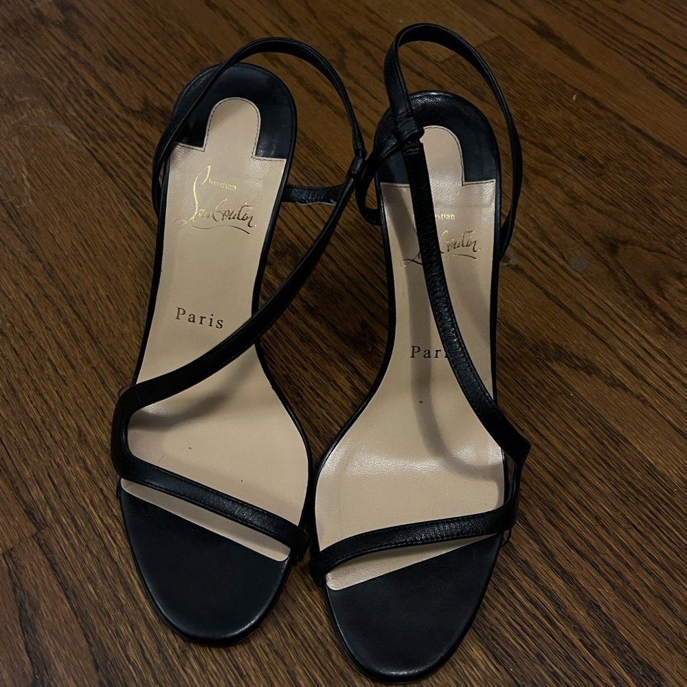 Christian louboutin Rosalie Leather red sole stiletto sandals